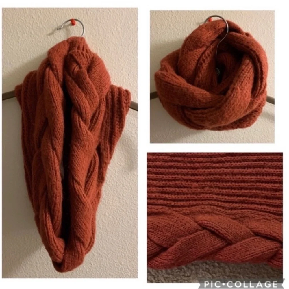 World Market Braided Infinity Sweater Scarf Boho Bohemian